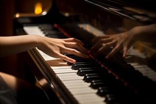 钢琴演奏场景摄影背景