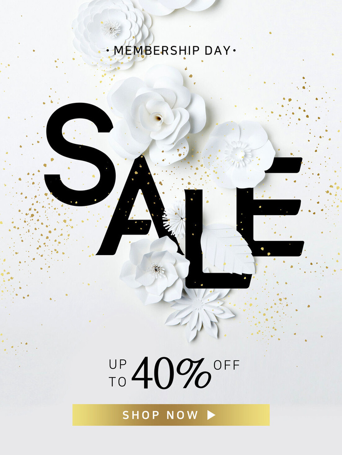 鲜花打折促销百分四十海报模