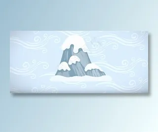 寒冷的北极有雪山