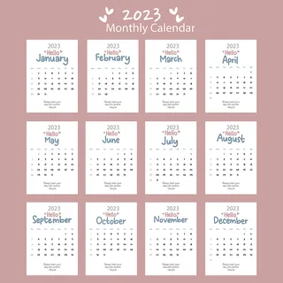 2023日历 2023年挂历 兔年日历 