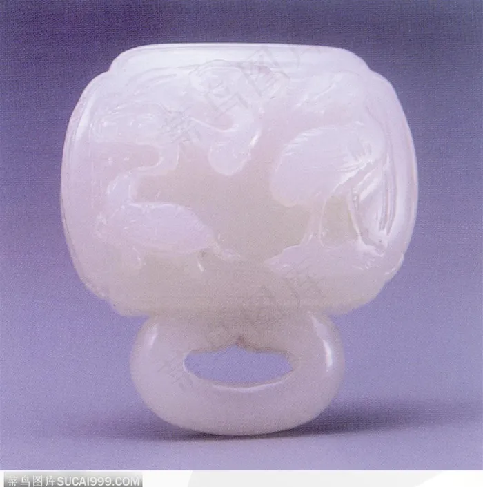 中华传统工艺-白鹤花纹的玉锁