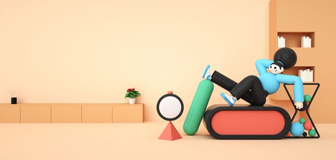 3d人物c4d休闲卡通人物