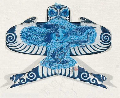 蓝色燕子祥云凤凰金龙风筝纸鸢传统文化图片 蓝色燕子祥云凤凰金龙风筝纸鸢传统文化图片