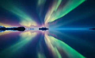 绿色极光壁纸图片