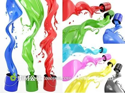 油漆颜料高清素材