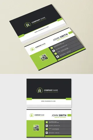 商务名片  英文名片  二维码名片 PSD