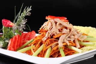 R00105鲜茶树菇炒鹅肠 (2)