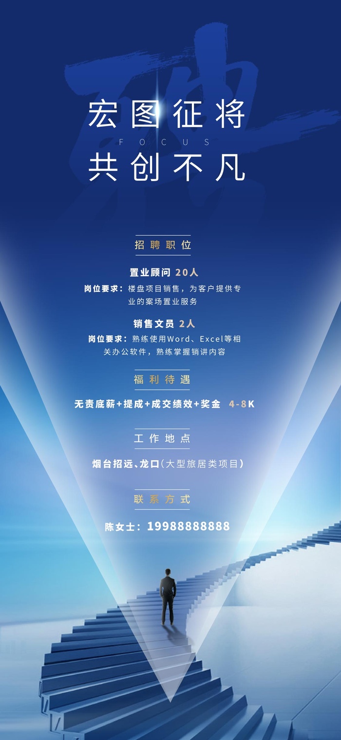 招聘置业顾问psd模版下载