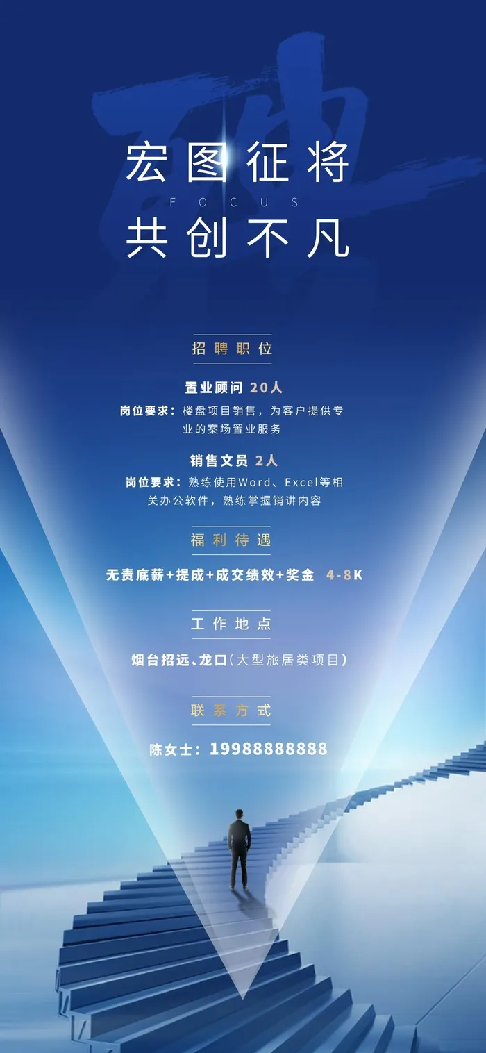 招聘置业顾问psd模版下载