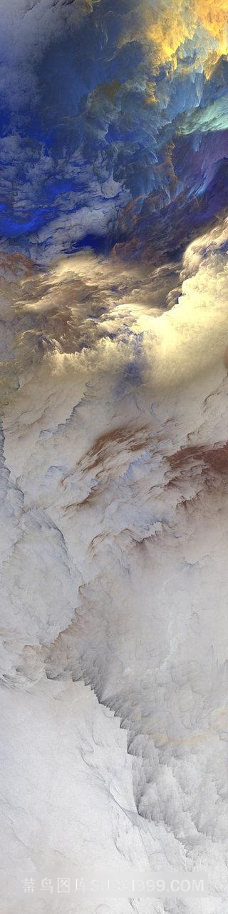 抽象乌云唯美艺术插画