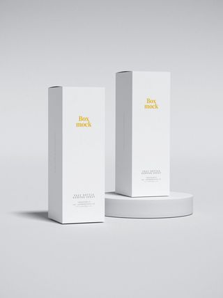 简约包装盒子logo样机