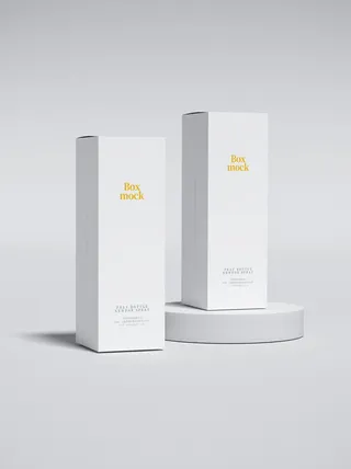 简约包装盒子logo样机