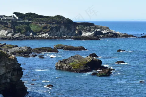 岩石大海风景图片
