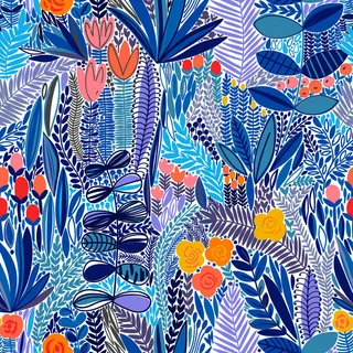 花卉唯美手绘花朵面料纹理手机壳布料面料印花服装矢量图案素材