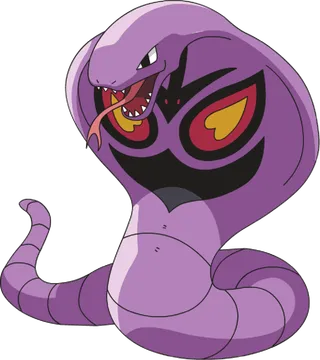 紫色眼镜蛇卡通素材简笔画