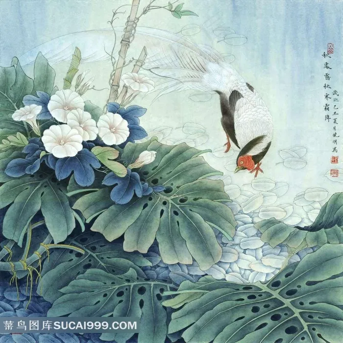 露秋寒霜降工笔画