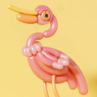 创意气球编制可爱小鸟