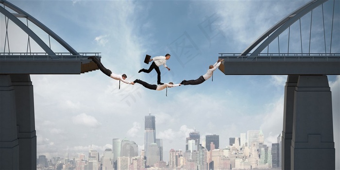 创意合成商务人士高清图片