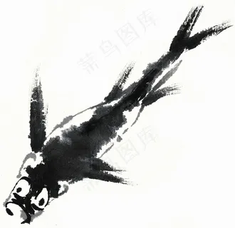 国画鱼虾蟹龟高清素材