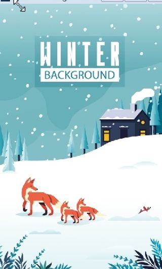 设计冬天卡通背景