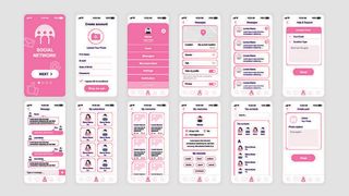 手机移动端整套APP交互UI界面套图作品集EPS矢量图设计素材