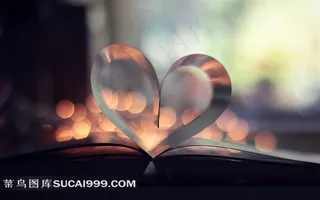 书本书页心形壁纸素材