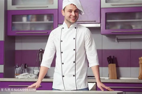外国帅气的厨师高清图片