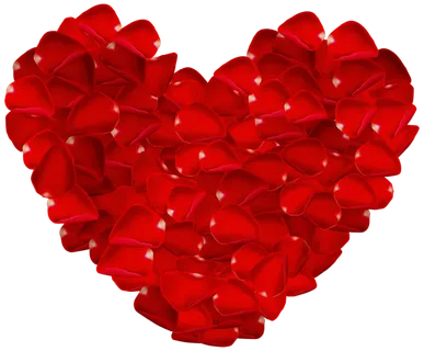 素材花瓣爱心
