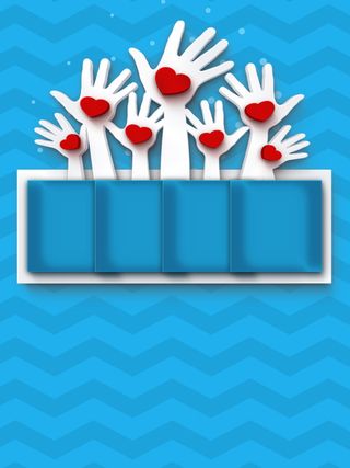 红色公益爱心慈善活动宣传海报展板背景图片PSD分层设计素材模板