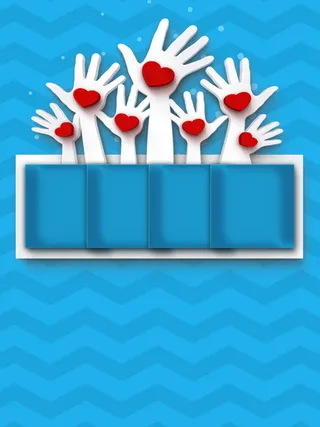 红色公益爱心慈善活动宣传海报展板背景图片PSD分层设计素材模板