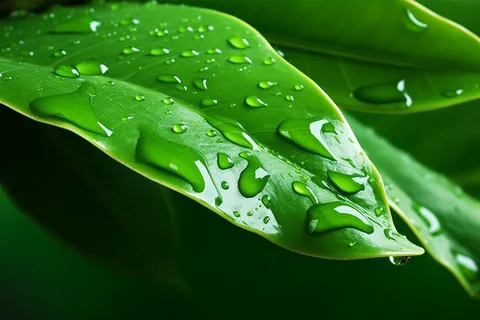 下雨天绿叶植物上的雨水雨滴摄影图 下雨天绿叶植物上的雨水雨滴摄影图