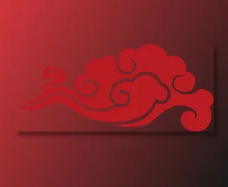 彩云 古典云 祥云图案 祥云素材 创意祥云  红色祥云 花边花纹 免抠