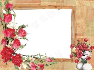 玫瑰花相框素材图片下载