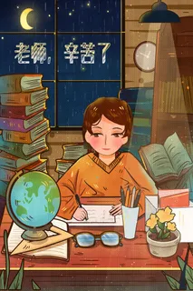 创意清爽中国风教师节海报 创意清爽中国风教师节海报