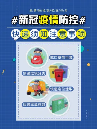 疫情常态化新冠防控系列套图社区宣传公益海报PSD设计素材模板