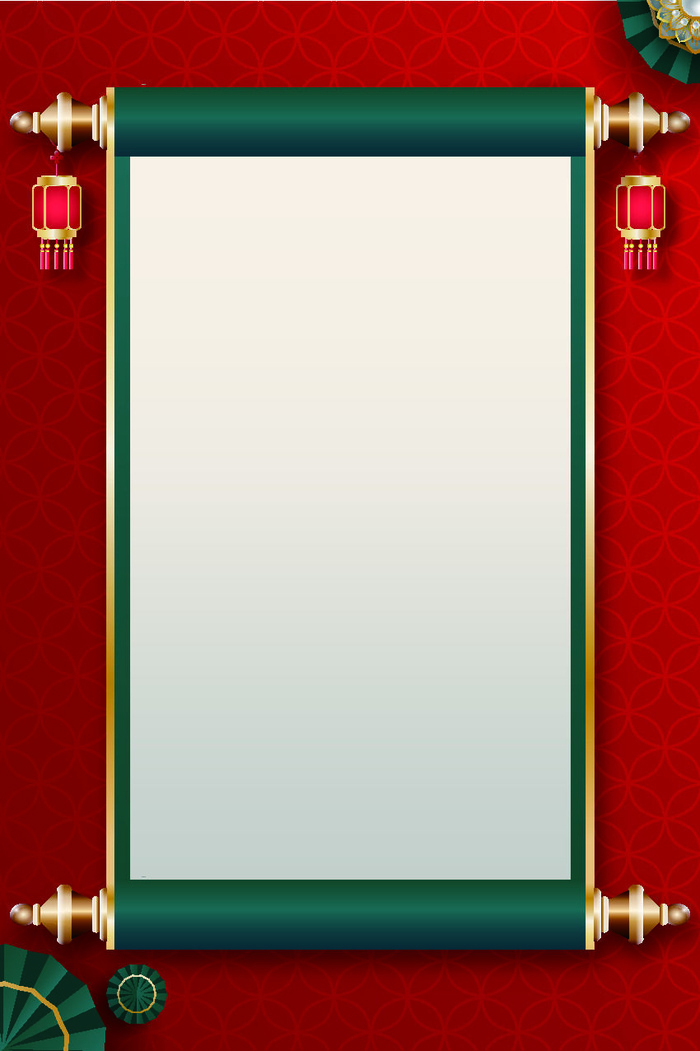 中式古典国潮来袭海报展板宣传背景图PSD设计PS模板素材