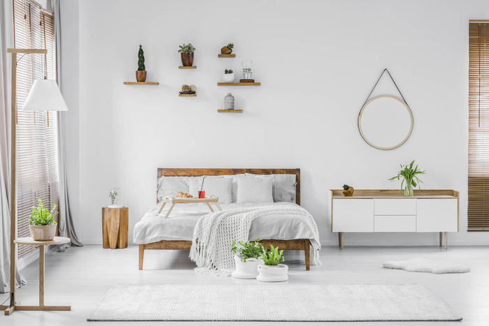 北欧简约现代清新卧室室内设计场景(9)