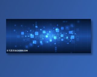 科技背景正方形网络科技
