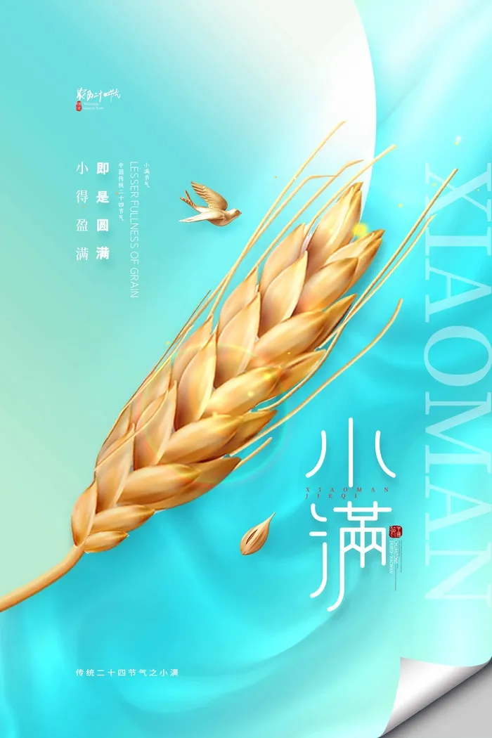 小满 小满节气海报psd模版下载