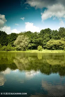 蓝天绿树自然风景 蓝天绿树自然风景