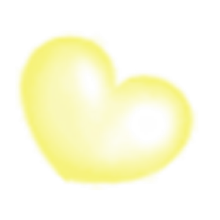 黄色爱心光芒情人节