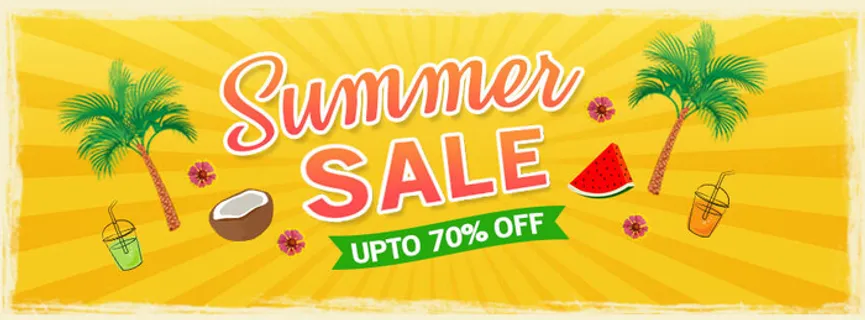 黄色夏日销售冷饮背景