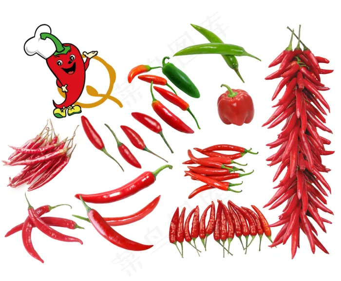 辣椒高清红色psd模版下载