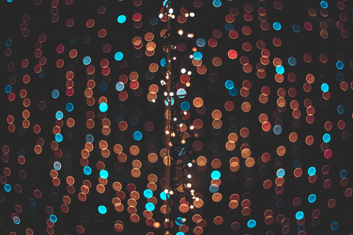 霓虹灯多彩光斑图片