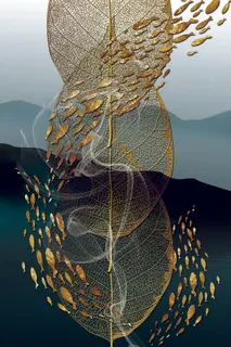 鱼群金树山水玄关