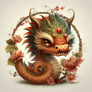 龙、节日、红色、快乐