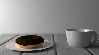 美味甜甜圈和咖啡图片