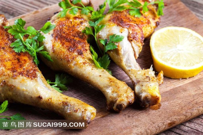 孜然柠檬烤鸡腿中华美食
