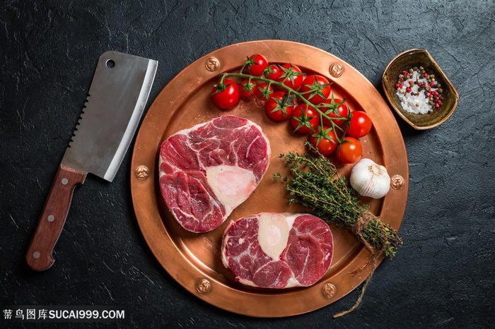 新鲜的排骨猪肉