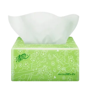 清风 软抽面纸  200抽／包超市商品白底图免抠实物摄影png格式图片透明底